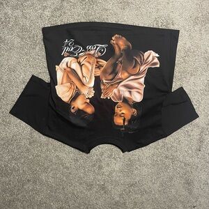 Black Graphic Tee with Artistic Design